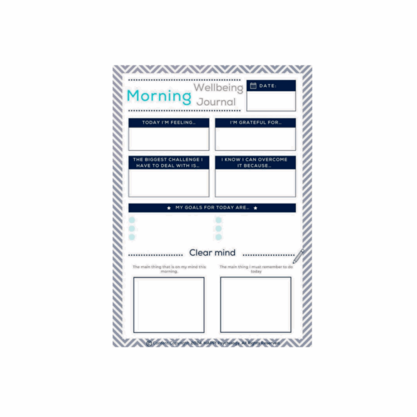 Morning Wellbeing Journal Download (for Teacher Wellbeing)